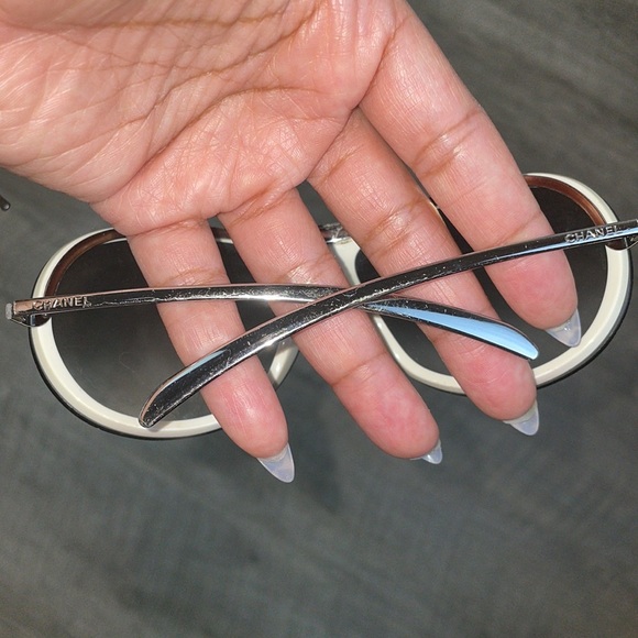 Retail $1,100 Chanel Gradient Shield Aviator Sunglasses - Picture 3 of 9